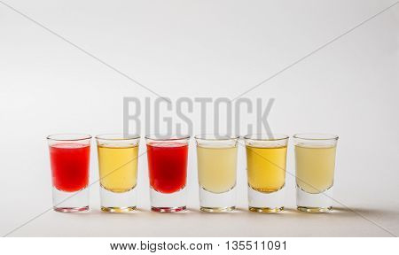Glasses with  alcoholic drink 