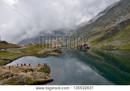 2000m high mountain lake in Romania, Balea Lake