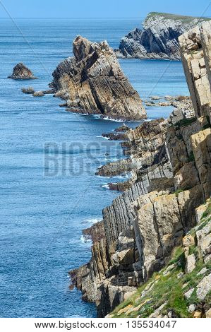 Atlantic Ocean Coastline Near Portio Beach