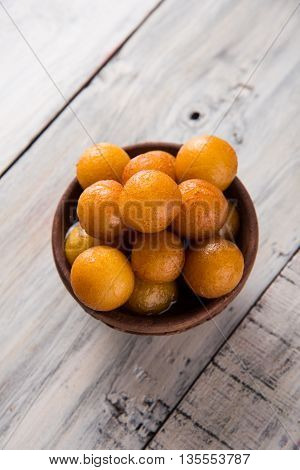 Gulab jamun, or gulaab jamun, is a milk-solids-based sweet mithai