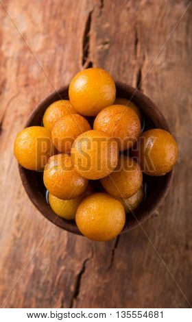 Gulab jamun, or gulaab jamun, is a milk-solids-based sweet mithai