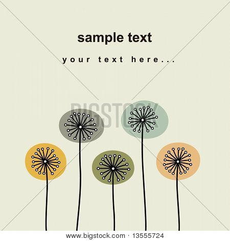 vector flower card