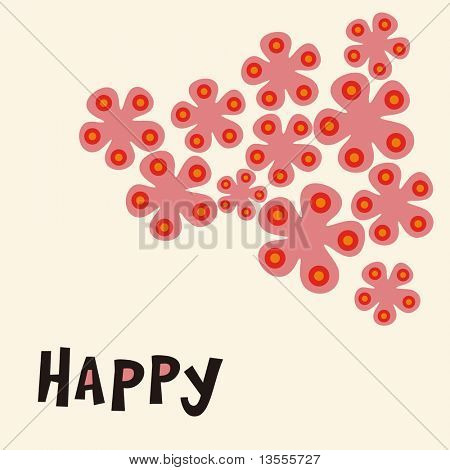 vector flower card