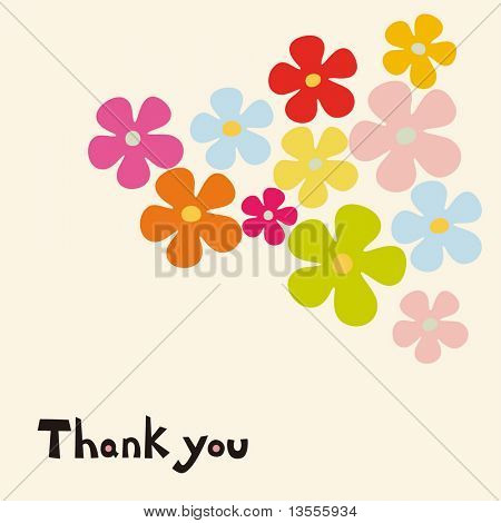 vector flower card design