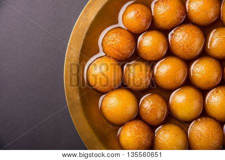 Gulab jamun, or gulaab jamun, is a milk-solids-based sweet mithai