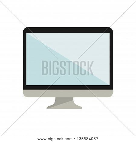 technology and gadget represented by computer icon over isolated and flat background