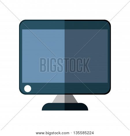 technology and gadget represented by computer icon over isolated and flat background