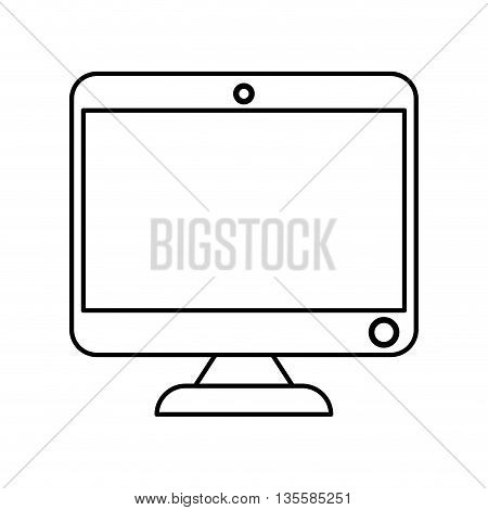 technology and gadget represented by computer icon over isolated and flat background