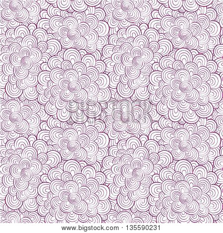 Hand painted watercolor vector flowerseamless pattern background