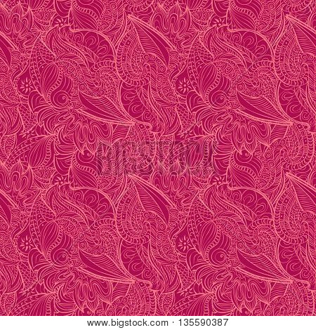 Hand painted watercolor vector flowerseamless pattern background