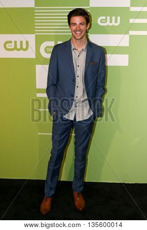 NEW YORK, NY - MAY 14: Actor Grant Gustin attends the 2015 CW Network Upfront Presentation at the London Hotel on May 14, 2015 in New York City.