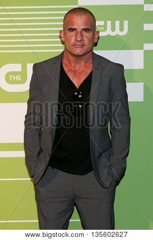 NEW YORK, NY - MAY 14: Actor Dominic Purcell attends the 2015 CW Network Upfront Presentation at the London Hotel on May 14, 2015 in New York City.