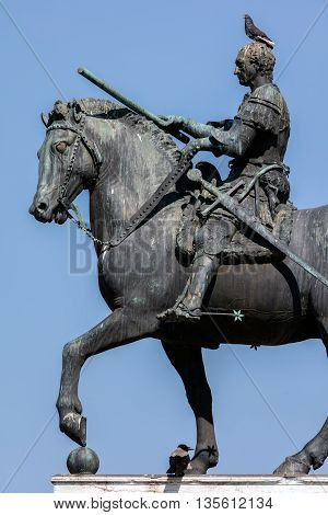 Equestrian Statue Of The Venetian General Gattamelata In Padua,