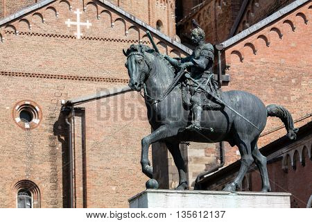 Equestrian Statue Of The Venetian General Gattamelata In Padua,