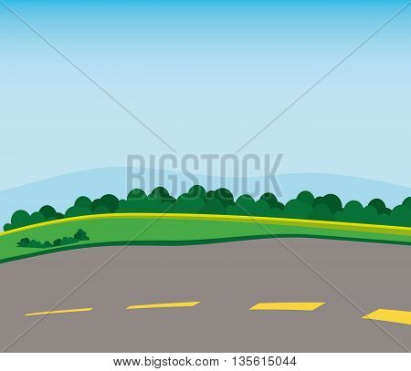 Stree concept over landscape background with grass and trees icon