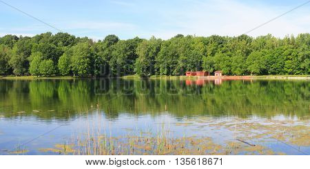 Panoramic view of Fowler park in Indiana