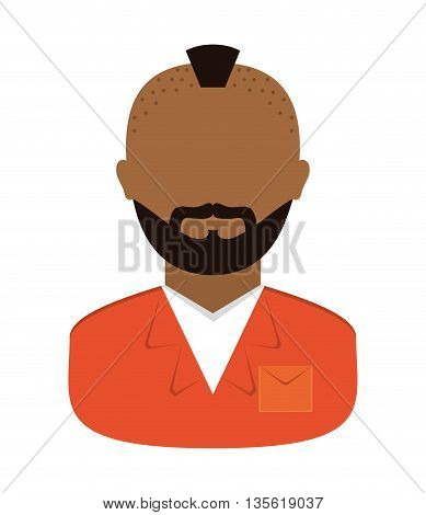 Justice and law represented by guilty over isolated and flat background