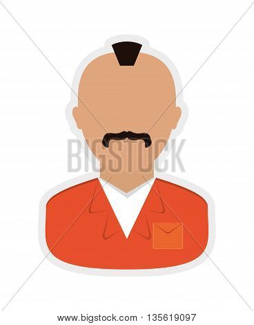 Justice and law represented by guilty over isolated and flat background