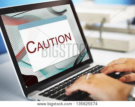 Error Halted System Disconnect Caution Concept 