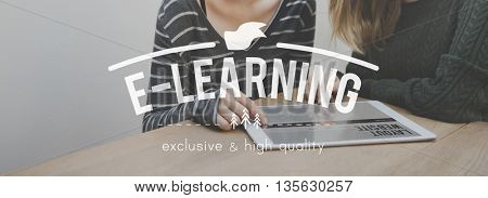 E-Learning Education Knowledge Instructional Media Technology Concept