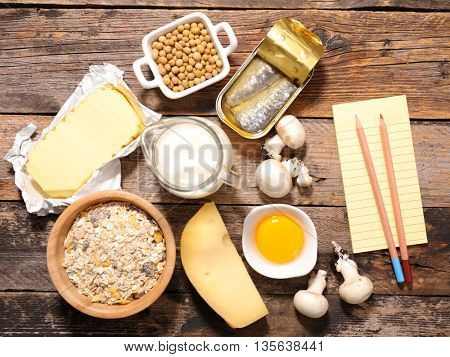 assorted vitamin D food