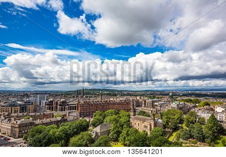Great Britain Scotland Edinburgh the new town seen from the Edinburgh castle