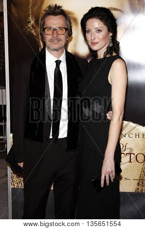 Alexandra Edenborough and Gary Oldman at the Los Angeles premiere of 'The Curious Case of Benjamin Button' held at the Mann Village Theater in Westwood, USA on December 8, 2008.