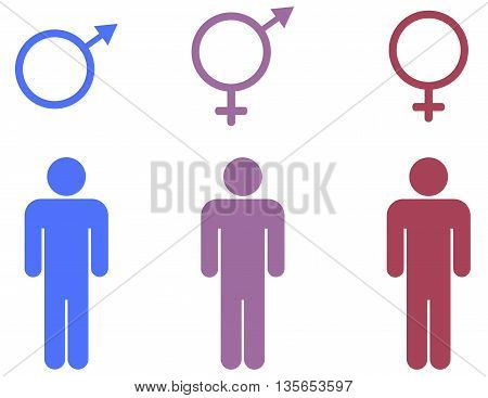 Gender symbols set symbol computer icon females males transgender