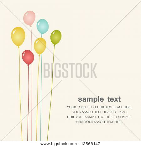 diseño de la tarjeta de Vector globo