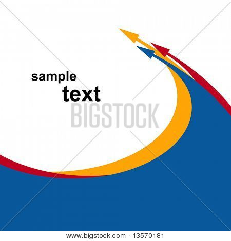 Vettore di frecce colorate