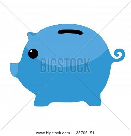 Blue Piggybank Savings Financial Symbol Clipart Vector