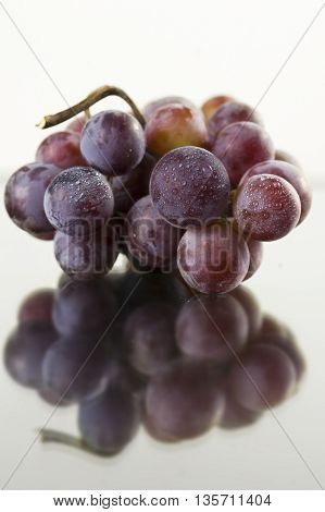 grapes with water drops. Ripe and sweet fruit.