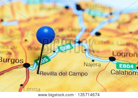 Revilla del Campo pinned on a map of Spain