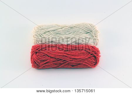 flag of wool in the colors of poland