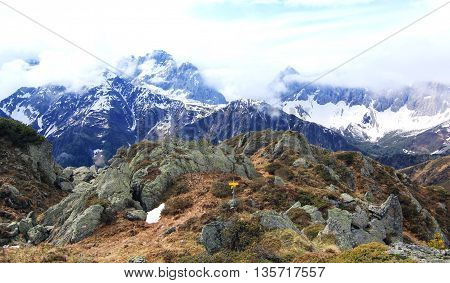 Crest Trail On A Summit Of The Alps (lesachtal)