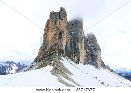 View On Summit Of The Alps (dolomites)