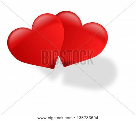 two hearts,  two  red  hearts , hearts