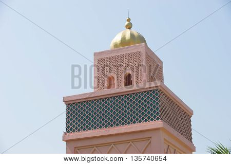Orange Sandy Arabic Morrocco Style Tower Background