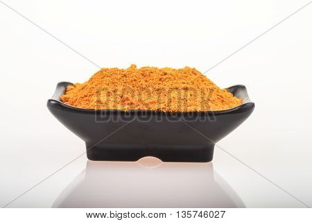 Turmeric (Curcuma, kunyit) isolated on white background.