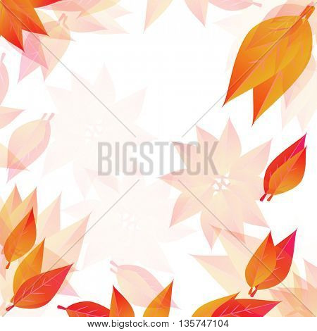 Autumn leaves background with place for text
