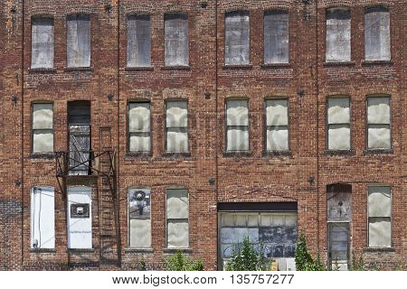 Urban Automotive Blight - Abandoned Automotive Factory - Worn Broken and Forgotten III