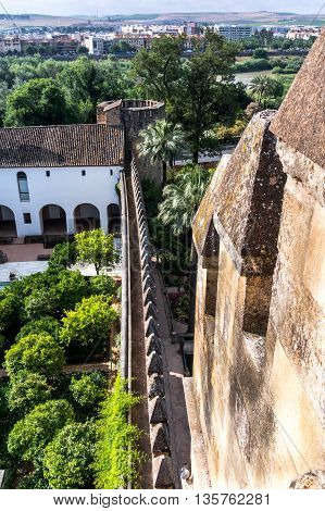 Garden of Alcazar de los Reyes Cristianos Cordoba Spain