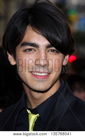 Joe Jonas of Jonas Brothers at the World premiere of 'Jonas Brothers: The 3D Concert Experience' held at the El Capitan Theater in Hollywood, USA on February 24, 2009.