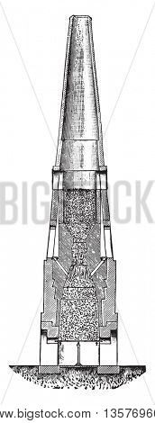 Furnace Aalborg, vintage engraved illustration. Industrial encyclopedia E.-O. Lami - 1875.