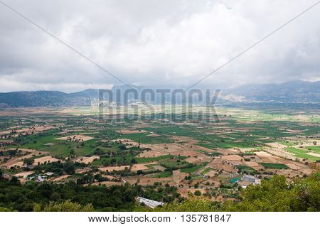 Lasithi plateau on the island of Crete in Greece.