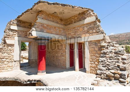 Knossos palace on the island of Crete. HeraklionGreece.