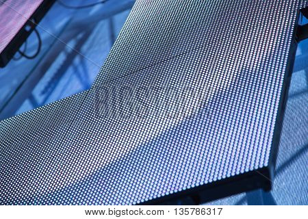 outdoor modular LED panels as a decoration on stage