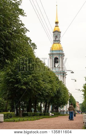 Nicholas-Epiphany Naval Cathedral of St. Nicholas in the garden of St. Petersburg
