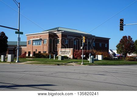 NAPERVILLE, ILLINOIS / UNITED STATES - NOVEMBER 3, 2015: Naperville Bank and Trust offers banking services in Naperville.