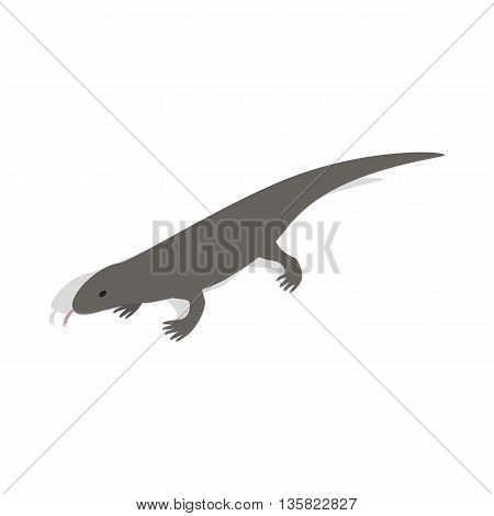 Lizard icon in isometric 3d style on a white background